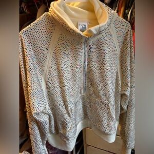Queen of Sparkles Rainbow Sequin Athletic Zip Up